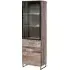 Peoria Tall Display Cabinet with LED - Canyon Oak