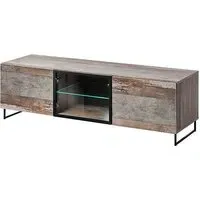 Peoria TV Stand with LED - Canyon Oak