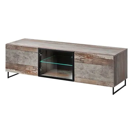 Peoria TV Stand with LED - Canyon Oak