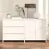 Pepa Wooden Sideboard with 2 Doors 3 Drawers - White