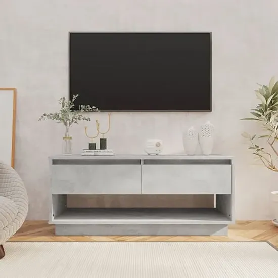 Perdy TV Stand with 2 Drawers - Concrete Effect