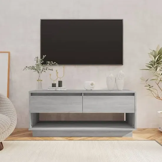 Perdy TV Stand with 2 Drawers - Grey, Sonoma Oak image