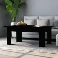 Perilla Rectangular Coffee Table - Black, Chipboard