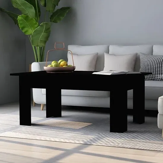 Perilla Rectangular Coffee Table - Black, Chipboard