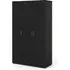 Perkin 3-Door Wardrobe - Black, Wood