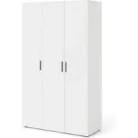 Perkin 3-Door Wardrobe - White, Wood
