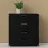 Perkin 4 Drawer Chest - Black