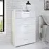 Perkin 5-Drawer Chest - Oak, White High Gloss
