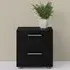 Perkin Bedside Cabinet with 2 Drawers - Black, Oak