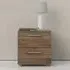 Perkin Bedside Cabinet with 2 Drawers - Walnut