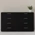 Perkin Wide 8 Drawer Chest - Black