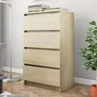 Perris 4 Drawer Chest - Sonoma Oak, Chipboard