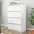 Perris 4 Drawer Chest - White, Chipboard