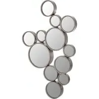 Persacone Multi Bubble Design Wall Mirror - Silver