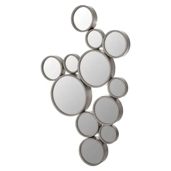 Persacone Multi Bubble Design Wall Mirror - Silver image
