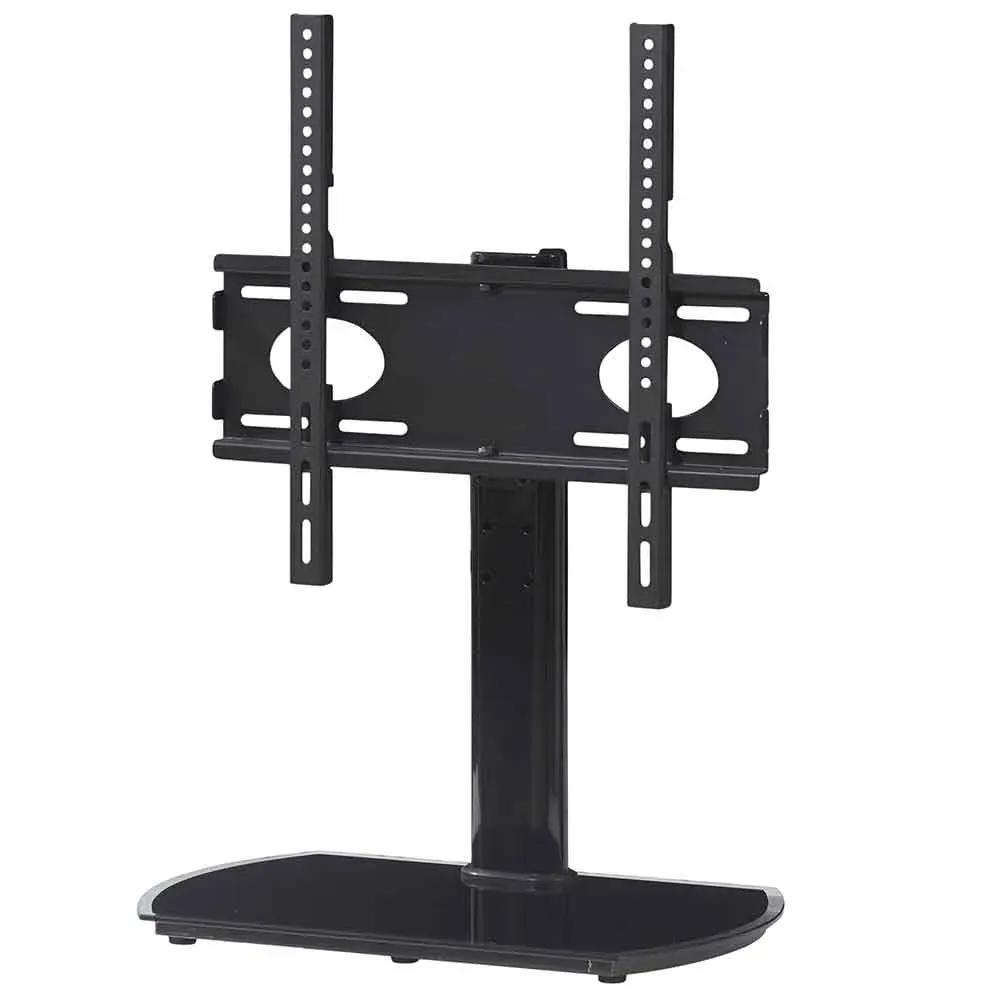 Perth 55'' Swivel TV Stand Mount Bracket - Black, Glass product
