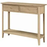 Petaluma Console Table with 2 Drawers - Oak alternate view