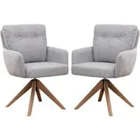 Petaluma Dining Chairs - Silver Grey, Oak