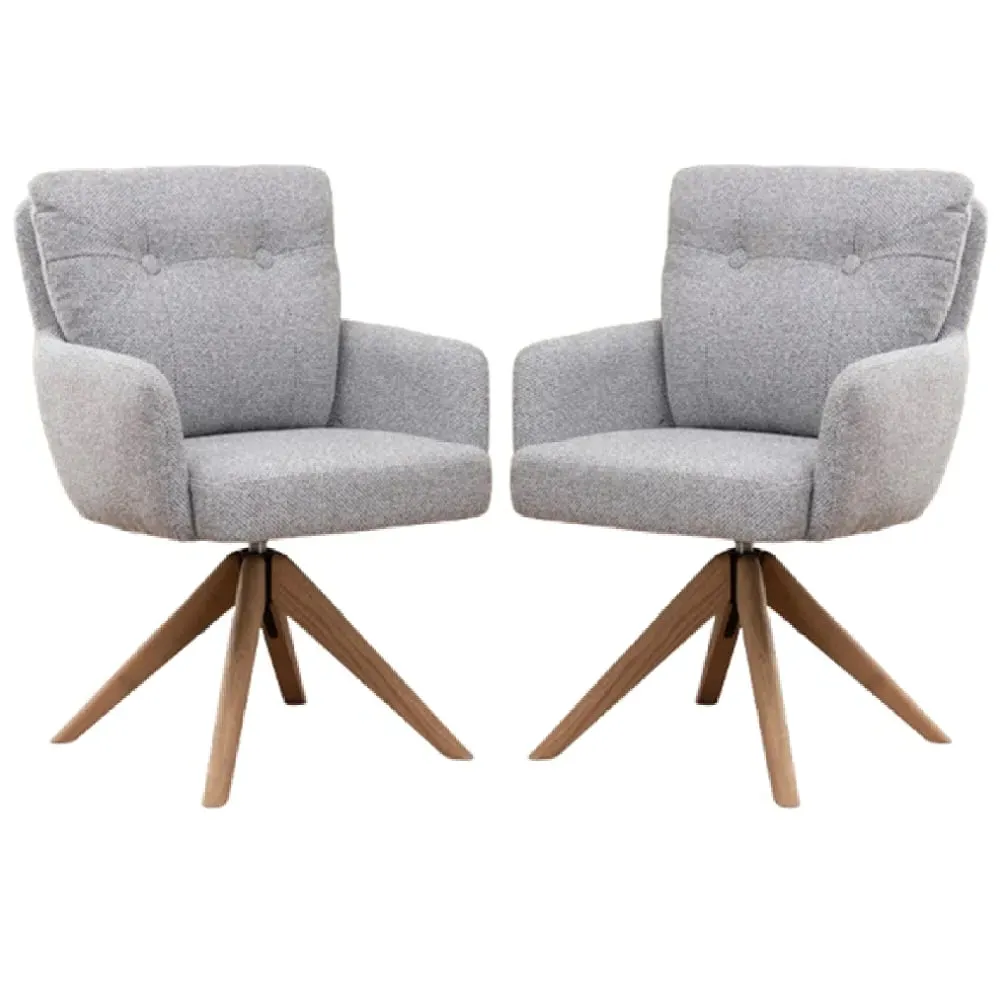 Petaluma Dining Chairs - Silver Grey, Oak