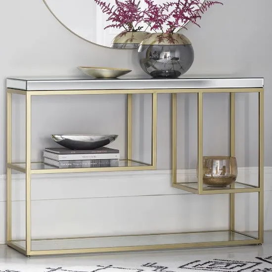 Petard Console Table - Champagne, Mirrored