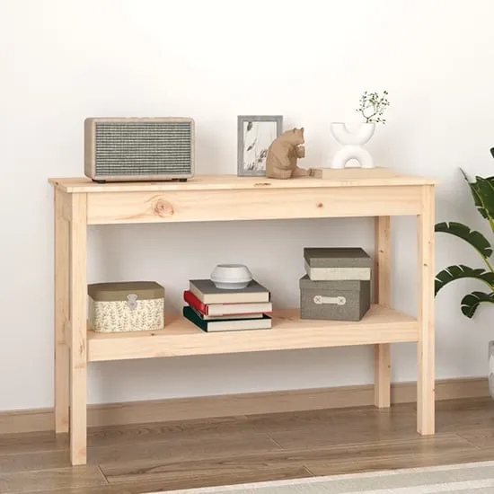 Petey Console Table with Undershelf - Natural, Pinewood image