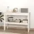 Petey Console Table with Undershelf - White, Pinewood