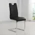 Petra Dining Chair - Black, Faux Leather