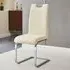 Petra Dining Chair - Cream, Faux Leather