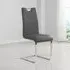 Petra Dining Chair - Grey, Faux Leather