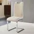 Petra Dining Chair - Taupe, Faux Leather