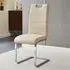 Petra Dining Chair - Taupe, Faux Leather