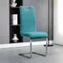 Petra Dining Chair - Teal, Faux Leather