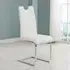 Petra Dining Chair - White, Faux Leather