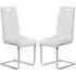 Petra Dining Chairs Set of 2 - White, Faux Leather