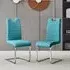 Petra Faux Leather Dining Chairs - Teal