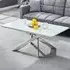 Petra Glass Top Coffee Table - White, Chrome