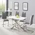 Petra Small Glass Dining Set with 4 Chairs - White