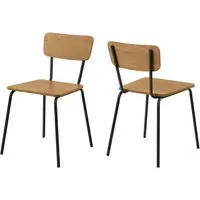 Petros Wild Oak Wooden Dining Chairs In Pair