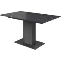 Pevely Extendable Dining Table - Black, Ceramic