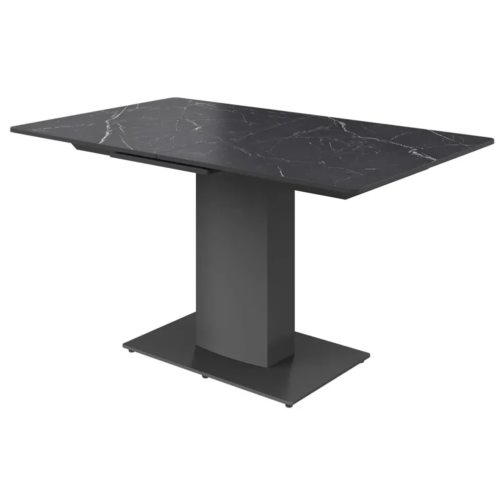 Pevely Extendable Dining Table - Black, Ceramic image