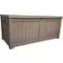 Pevely Garden Storage Box with Gas Lift - Brown, Plastic