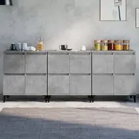 Peyton Sideboard with 12 Doors - Concrete Effect