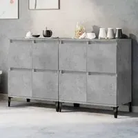 Peyton Sideboard with 8 Doors - Concrete Effect