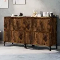 Peyton Sideboard with 8 Doors - Smoked Oak
