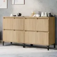 Peyton Sideboard with 8 Doors - Sonoma Oak