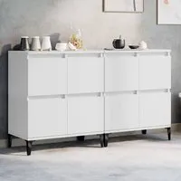Peyton Sideboard with 8 Doors - White, Engineered Wood alternate view