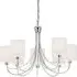 Phantom 7 Lights Pendant Light - White, Chrome
