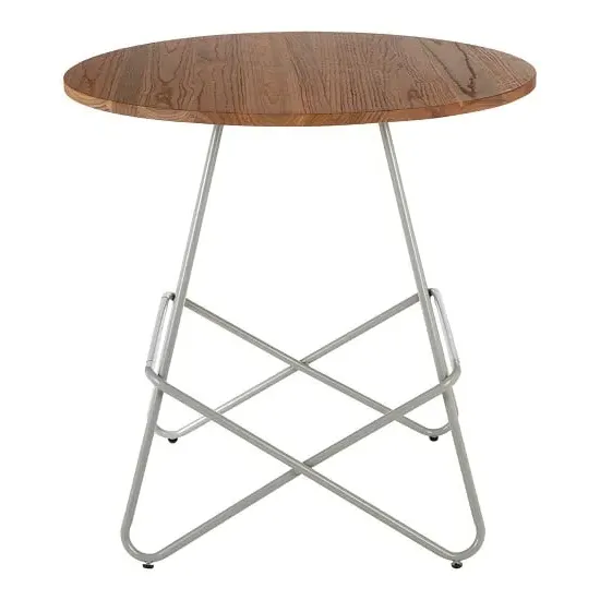 Pherkad Round Dining Table - Grey, Elm Wood image