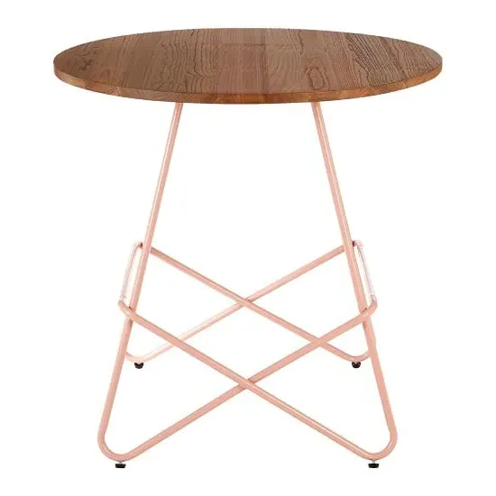 Pherkad Round Dining Table - Pink, Elm Wood