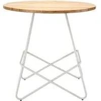 Pherkad Round Dining Table - White, Elm Wood